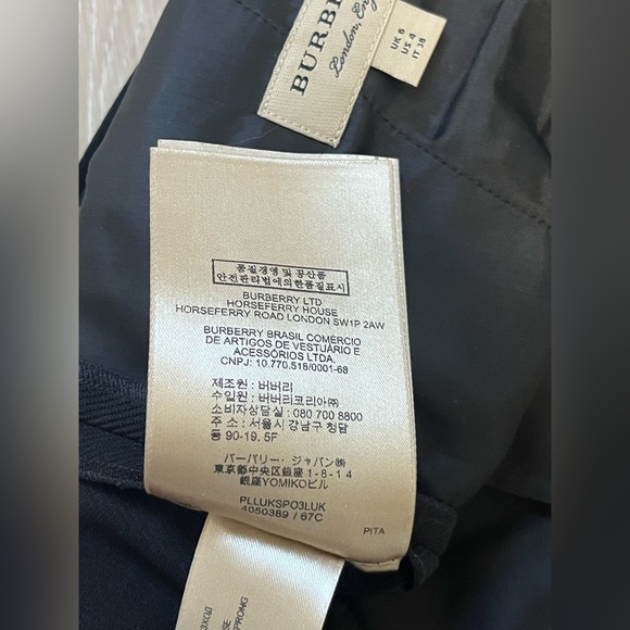 Burberry Black Skinny Trousers Crop with Zippers Riding - Picture 7 of 14